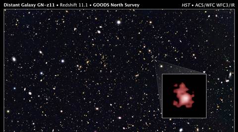Hubble telescope spots a galaxy 13.4 billion light-years away from Earth
