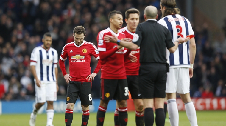 Manchester United, Juan Mata, Mata, Mata send off, Manchester United vs West Bromwich, West Bromwich beat Manchester United, Football news, Football updates, Football