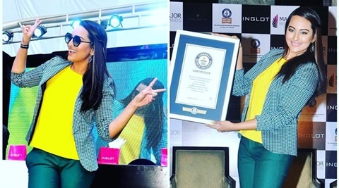 Sonakshi Sinha enters Guinness World Record for nail  painting