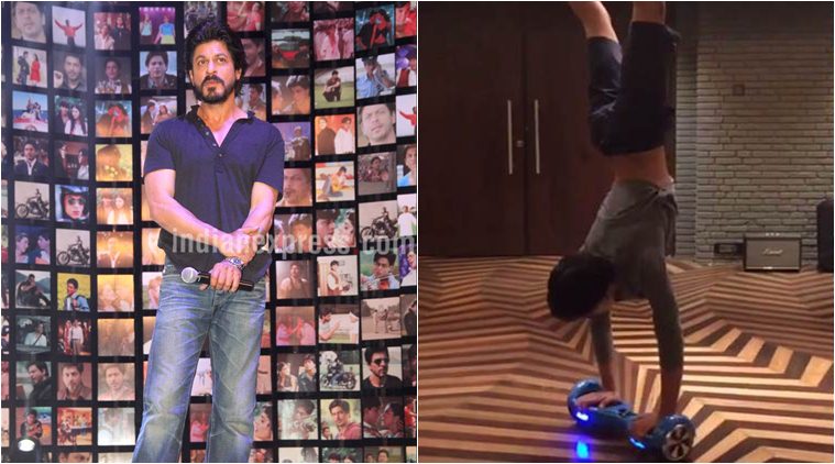 Shah Rukh KHan, Aryan khan, Aryan Khan Headstand, Aryan Khan Video, Shah Rukh Khan Son, Shah Rukh Khan Aryan Khan, SRK, SRK SOn, SRK Son Aryan, Entertainment news
