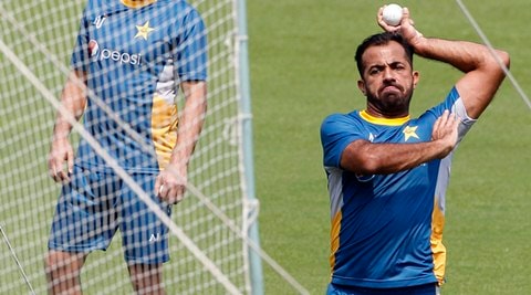 Pakistan’s Wahab Riaz hit by ball during practice, goes  for ‘precautionary scan’