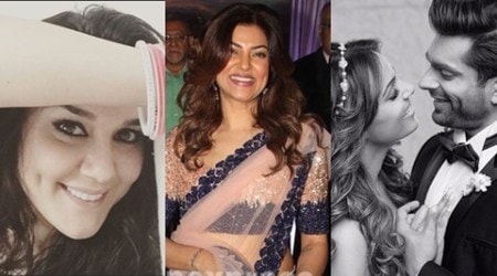 Preity Zinta, Sushmita Sen wish Bipasha Basu, Karan Singh Grover 'lifetime of happiness'