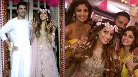 Bipasha Basu’s mehendi: Shilpa Shetty and Shamita groove to ‘Don’t be Shy’, watch video
