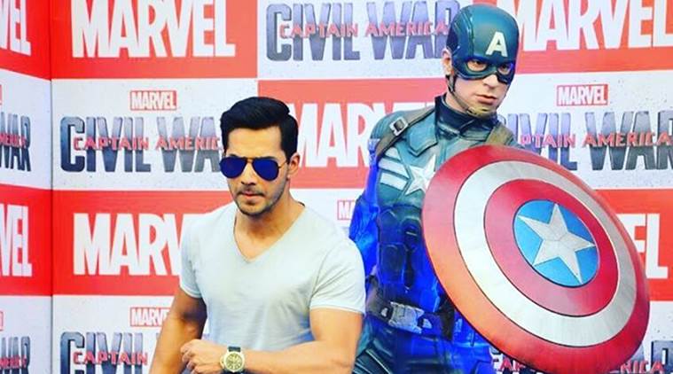 Varun Dhawan, Captain America, Captain america Civil war, Captain america Civil war cast, Chris Evans, robert downey jr, Varun Dhawan Captain America, Varun Dhawan movies, Entertainment news