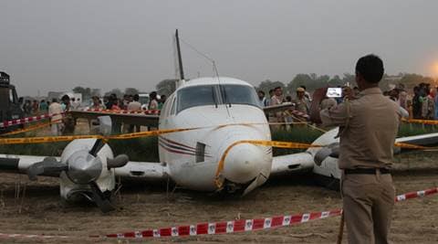 Air ambulance crash lands in  Delhi's Najafgarh after an engine failure, all escape unhurt - The Indian Express