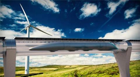 Hyperloop One sled speeds through US desert via electromagnets