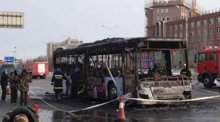 Driver set fire to the school bus in China: Investigators