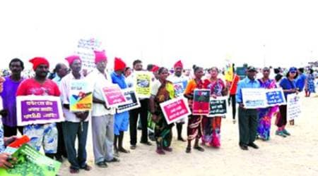 Juhu residents form human chain to protest ‘development’ on beach