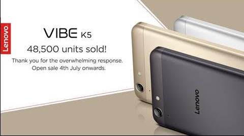 Lenovo Vibe K5 to go on open sale from July 4