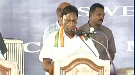 Puducherry: V Narayanasamy sworn in as Chief Minister