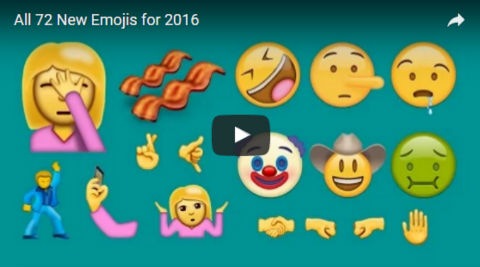 Unicode adds 72 new emojis including facepalm, ROFL, crossed finger and selfie