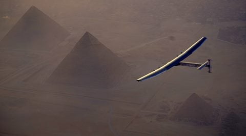 World touring solar plane’s final departure to UAE delayed