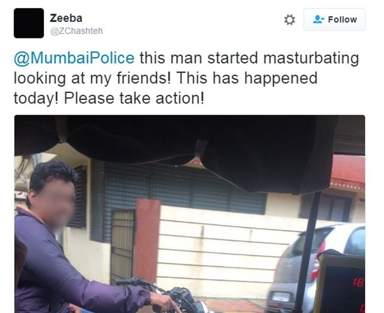 Two Mumbai Girls Tweeted Out A Pic Of A Biker Masturbating On The Road