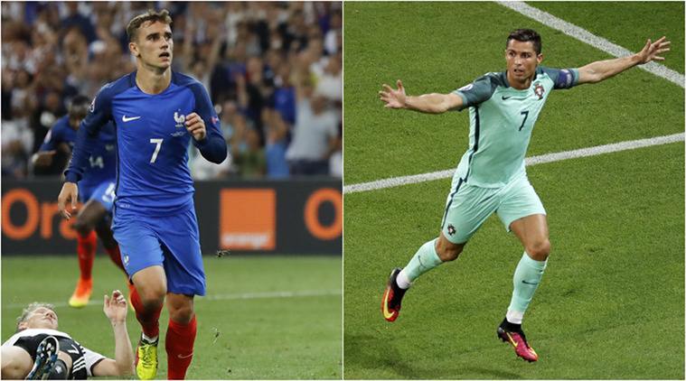 Euro 2016: Antoine Griezmann and Cristinao Ronaldo clash ...