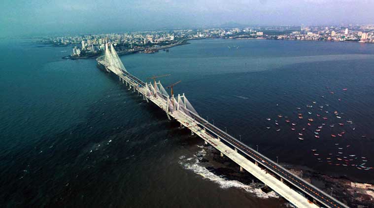 Maharashtra, Maharashtra news, MSRDC, Arabian Sea, Arabian Sea indian government land, Versova-Bandra Sea Link, devendra Fadnavis, Indian express