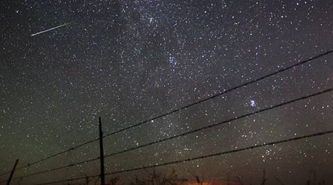 Outburst of shooting stars up to 200 mph meteors per hour