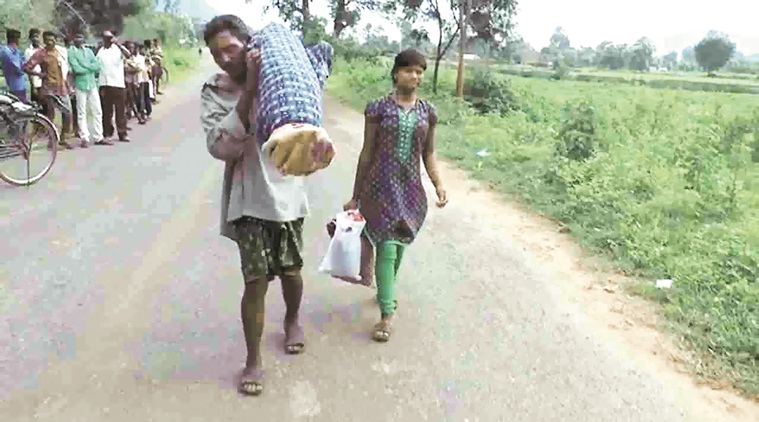 Image result for orissa man carries her wife's body more than 10 km by hand