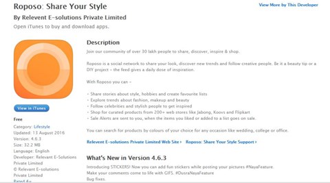 Apple features ‘Roposo’ amongst top-rated apps