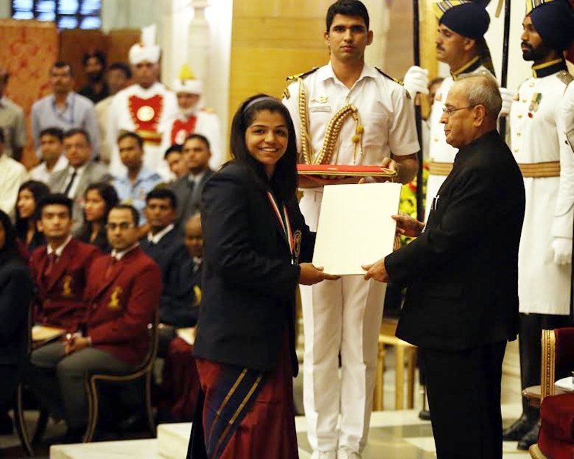 Image result for PV Sindhu, Sakshi Malik, Dipa Karmakar Conferred Khel Ratna Along With Jitu Rai