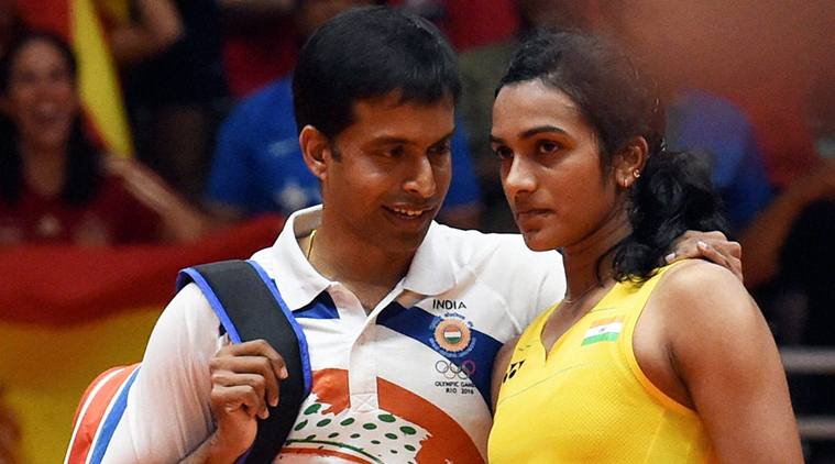Image result for pv sindhu and gopichand