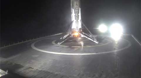 SpaceX lands Falcon 9 rocket at sea once again