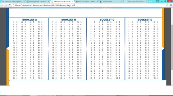 Upsc Exam Answer Key Prealalkos1