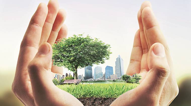  sustainable development, sustainable real estate, green commercial buildings, global corporates, dfid, national housing bank, housing loan, green environment, clean houses, residential property market, green building concept, rain water harvesting, Energy Conservation Building Code, indian express news, india news