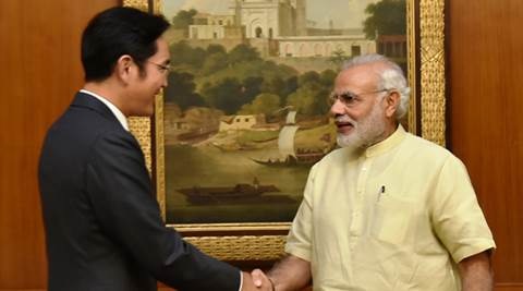 PM Narendra Modi meets Samsung  scion, discusses Make for India - The Indian Express