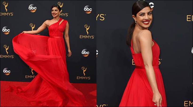 Emmys, 68th Emmy Awards, Emmy 2016, Priyanka Chopra, emmy with Priyanka Chopra, Priyanka Chopra emmy, Priyanka, Priyanka Chopra dress