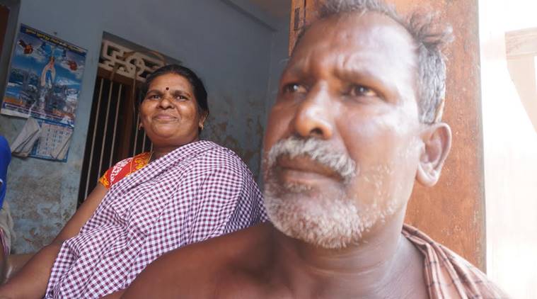 Sundari, who served the maximum time in jail among women protesters, at home with her husband 