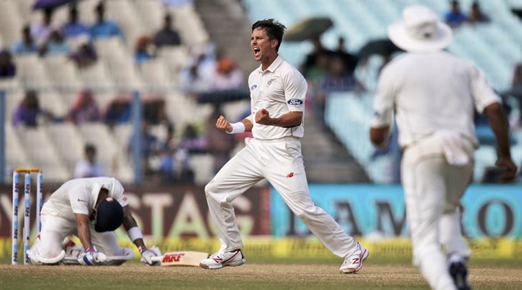 Trent Boult in action against Pakistan
