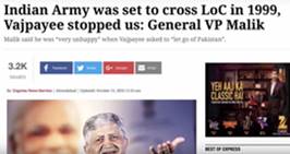 Former Army Chief Recalls How Vajpayee Stopped Indian Army From Crossing Loc In 1999