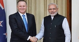 PM Modi Meets New Zealand Prime Minister John Key