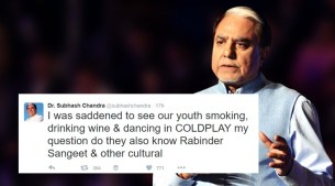 Subhash Chandra gets trolled for moral policing people at Coldplay concert; gets grammar lesson too