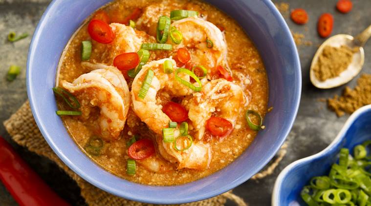 Prawns and cashew curry