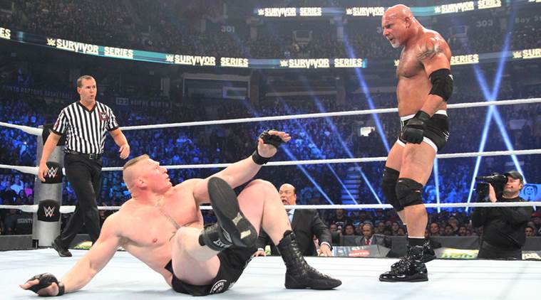 Image result for goldberg brock lesnar