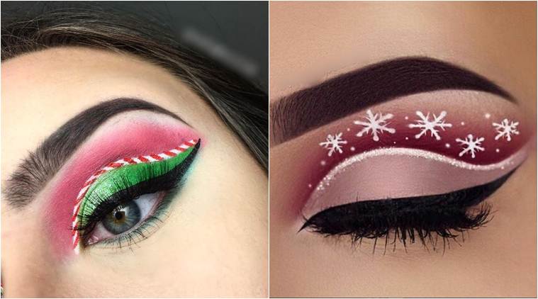 Christmas 2016 Candycane Liners To Reindeer Top Eye Make Up Trend Dominating Holiday Season 