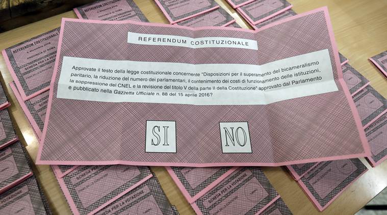 italy, italy referendum, italy news, italy voting, italy pm, matteo renzi, pm renzi, matteo renzi, renzi referendum, italy pm referendum, italy pm renzi, italians vote, italy referendum, world news, indian express news