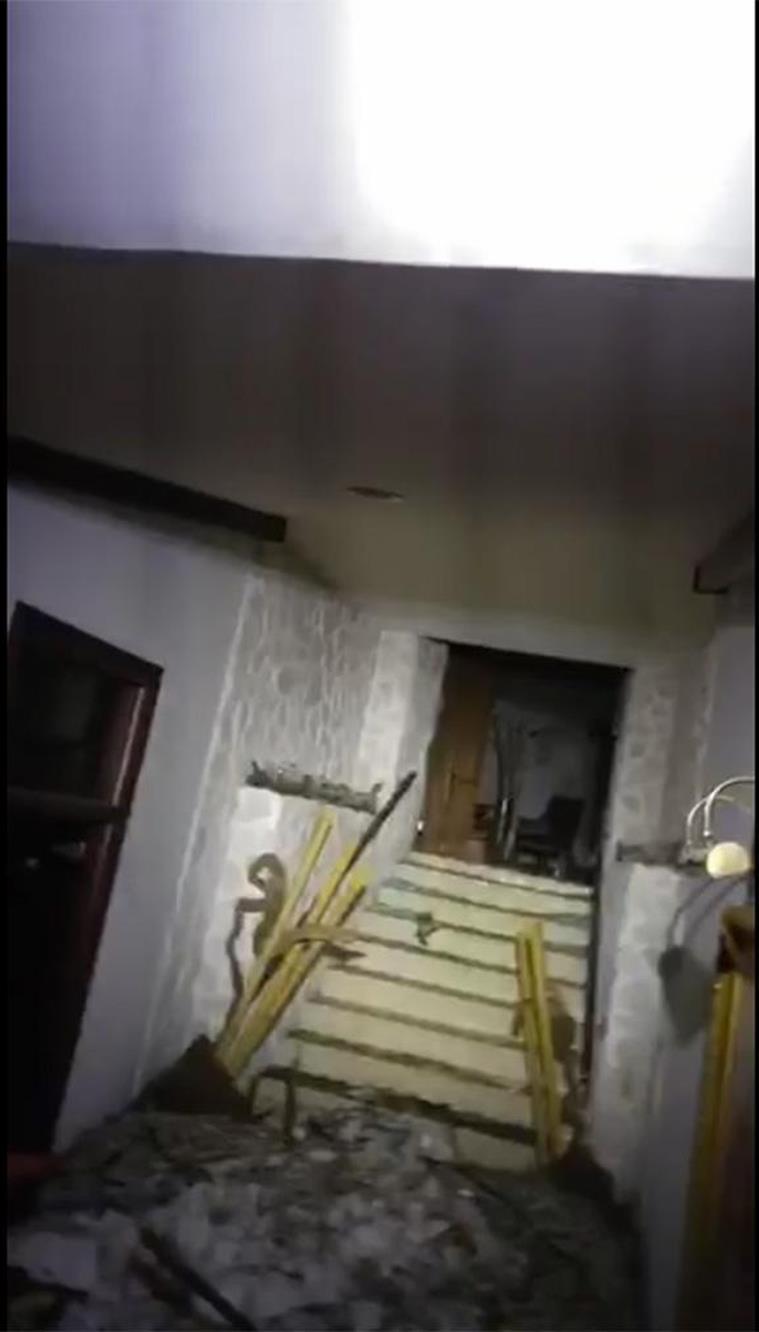This photo taken from a video shows show piles of snow and rubble inside the hotel Rigopiano in Farindola, Italy, early Thursday, Jan. 19, 2017. A hotel in the mountainous region hit again by quakes has been covered by an avalanche, with reports of dead. Italian media say the avalanche covered the three-story hotel in the central region of Abruzzo, on Wednesday evening. (Italian Finance Police via AP)
