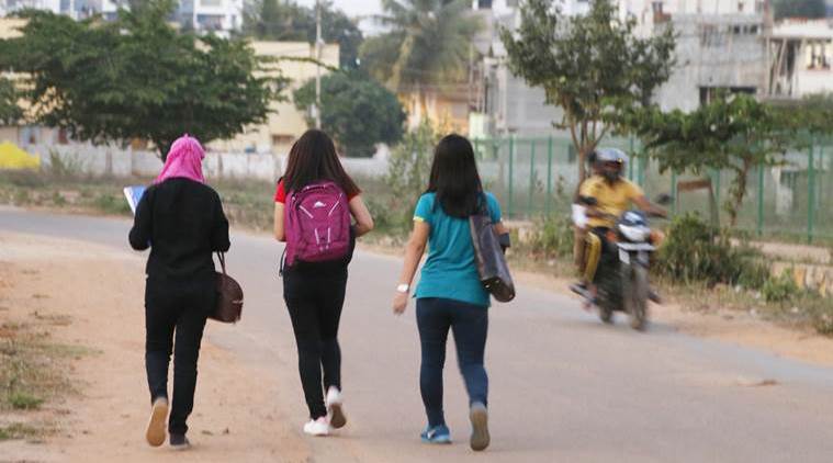 Girls in Bangalore, where an incident of mass molestation happened on December 31. (Source: AP)