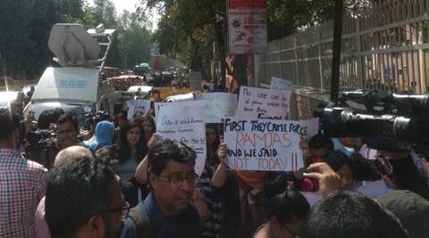 ABVP posters across Delhi University show ‘Communist atrocities’