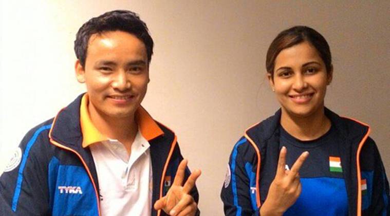 jitu rai, heena sidhu, jitu rai heena sidhu, shooting world cup, issf world cup, mixed shooting world cup, mixed event shooting, 10m air pistol mixed, shooting news, sports news