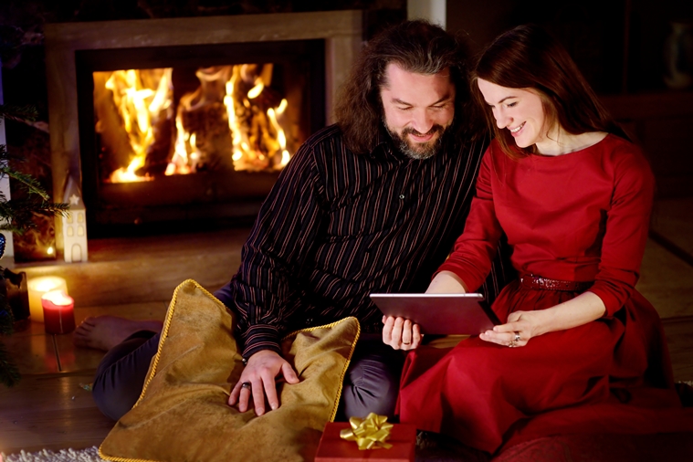 Image result for couple fireplace valentine's day