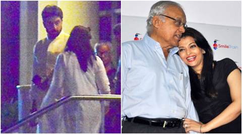 Aishwarya Rai Bachchan’s father  Krishnaraj Rai in ICU, Abhishek Bachchan visits with Aishwarya. See pics