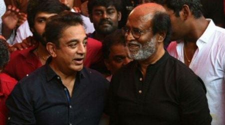 DMK pulls off coup: Rajinikanth, Kamal Haasan attend party event