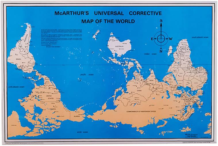 Peters Projection World Map