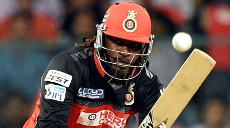 chris gayle, chris gayle 10,000 runs, chris gayle 10,000, chris gayle ipl, ipl 2017, chris gayle rcb, chris gayle west indies, chris gayle t20 runs, t20 records, t20 highest runs, cricket news, cricket, sports news, indian express