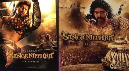 Sangamithra new poster: Jayam Ravi, Arya are battle ready, director Sundar C promises a better film than Baahubali. See photos