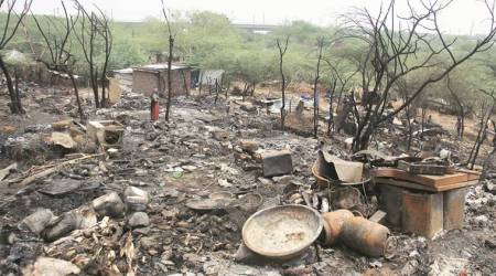 Gurgaon: 6-year-old dead, over 100 huts gutted in fire