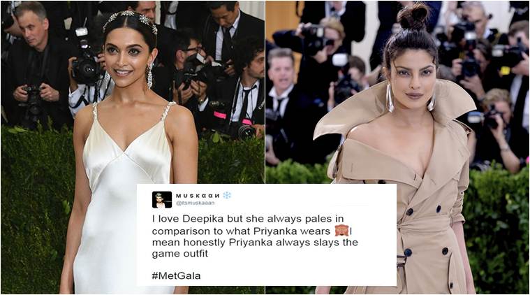 Image result for twitter comments on priyanka at met gala